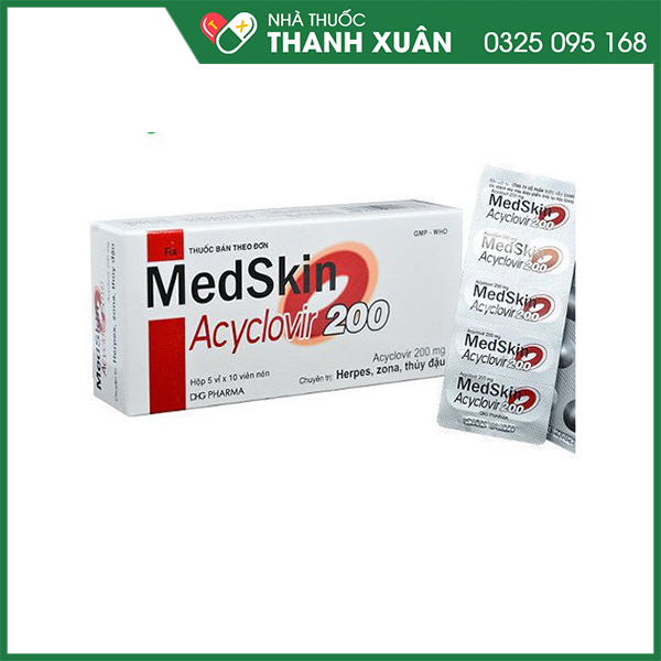 Medskin Acyclovir 200 điều trị nhiễm Herpes simplex
